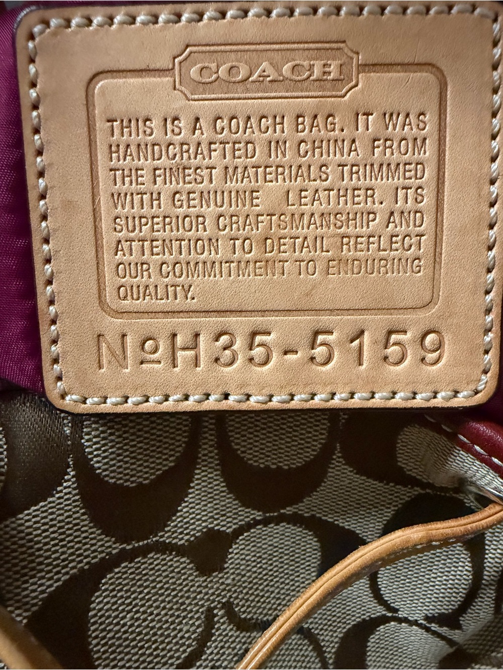 Coach Y2K Rare Signature Monogram & Suede Backpack - Picture 15 of 16